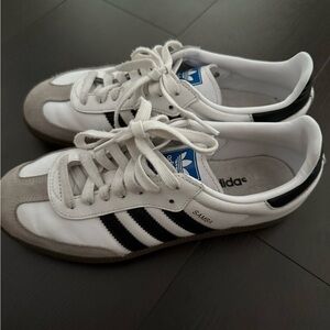 Adidas Samba White and Black Sneakers